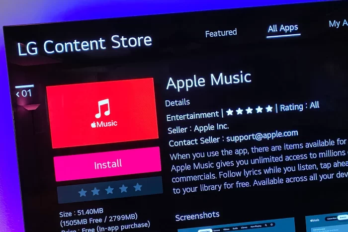apple music on lg smart tv