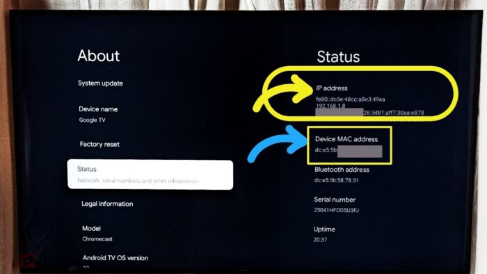 Mac Address On LG Smart TV